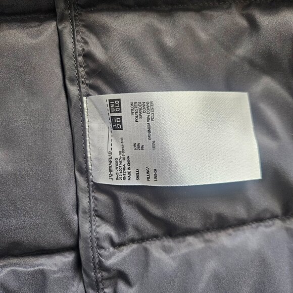 UNIQLO Gray Long Hooded Puffer Coat XL NWOT - Picture 7 of 11